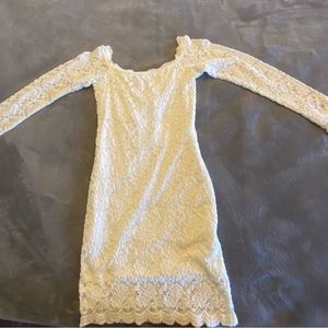 Fashion nova white lace dress